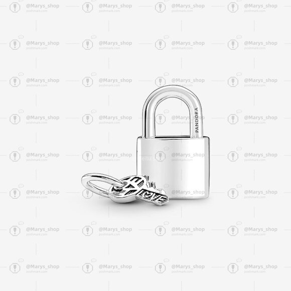 Pandora Padlock and Key Dangle Charm - Picture 3 of 7